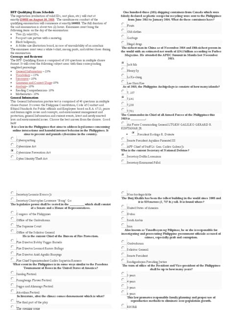 bfp qwe coverage|BFP Qualifying Exam Date, Reviewer, Coverage .